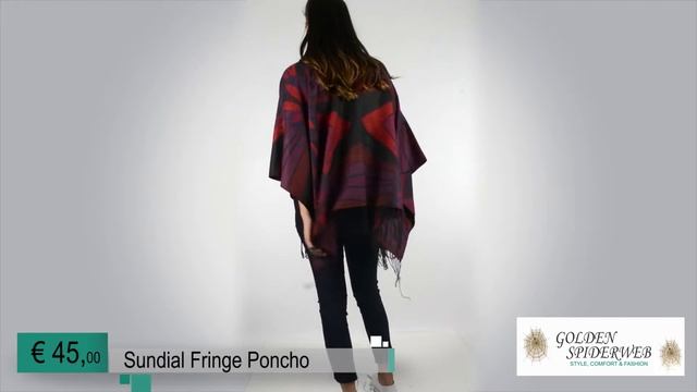 Sundial Fringe Poncho (red) смотреть онлайн