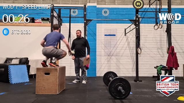 british teen championship Finals wod 1 Patrick Linehan 13/15 division смотреть онлайн