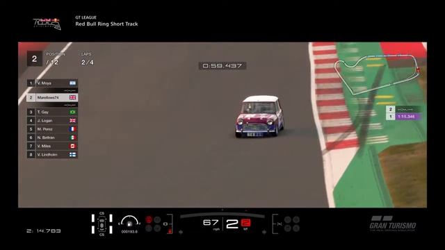 Gran Turismo™SPORT Aston Villa Liveried Mini Cooper '65 @ Red Bull Ring Short GT LEAGUE Replay смотреть онлайн