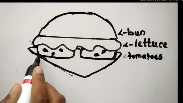 How to draw an easy burger 🍔 смотреть онлайн