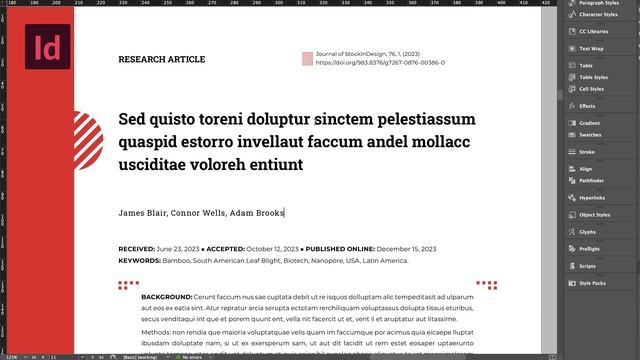 Academic Journal Template for InDesign смотреть онлайн