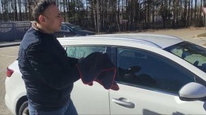 Микрофибра для авто Деталиус 60х50 тряпка для стекол и зеркал автомобиля