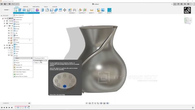 How to design a Flower Vase? | Fusion 360 Tutorial | ItsmadeEZy смотреть онлайн