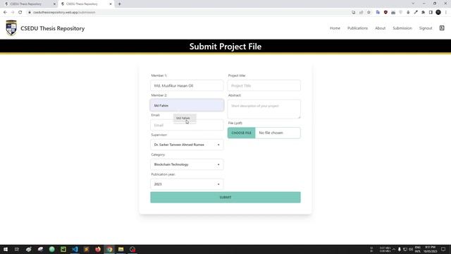 MERN Stack Project - CSEDU Thesis Repository - Thesis Paper Repository for The Students смотреть онлайн