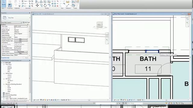 Revit Element Mirror With and Without Copy смотреть онлайн