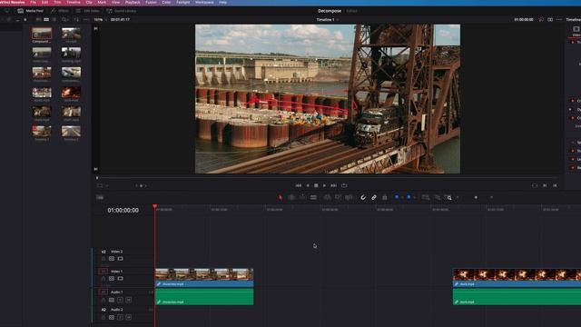 Tip: What is Decompose Compound Clips on Edit in DaVinci Resolve | Tutorial for Beginners смотреть онлайн