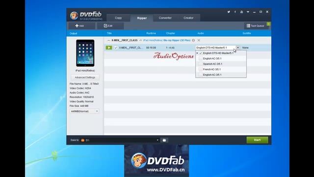 Tutorial on how to convert Bluray to ipad mini with DVDFab Blu-ray ripper (3D Plus) смотреть онлайн