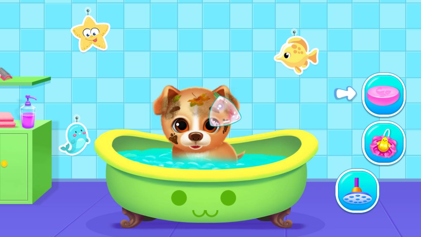 Мой красивый щенок. Ухаживаю за милым щенком. Мультики про собачек. Познавательный мультик.