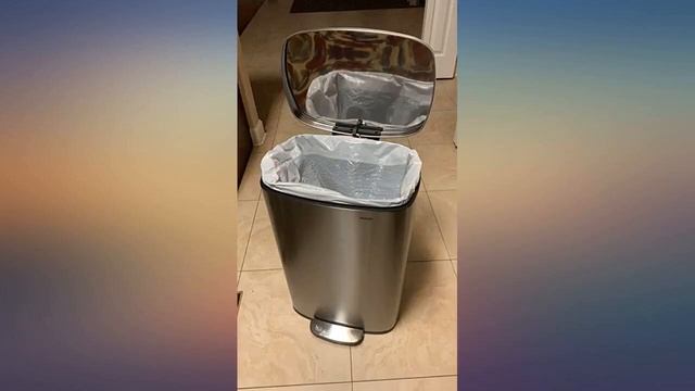 HEMBOR 13.2 Gallon(50L) Trash Can, Stainless Steel Rectangular Garbage Bin with Lid review смотреть онлайн