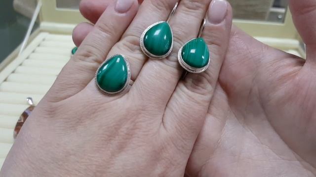 16/02/2019 Часть 1. Малахит, кианиты, агат и другие камни в серебре и посеребрении