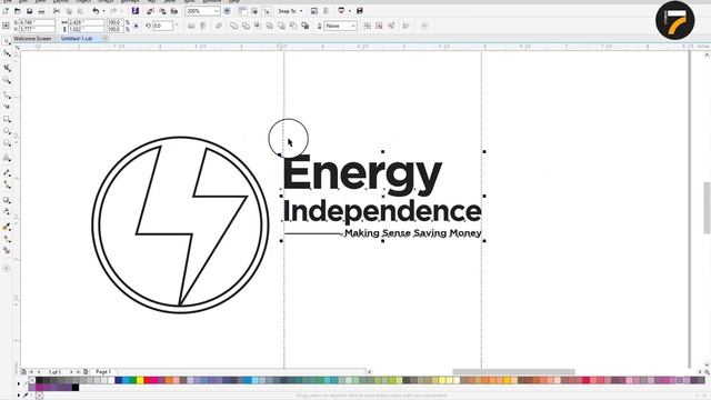 Energy Independence Logo | Scratch To Finish | Corel Draw Tutorial | Seven Graphics смотреть онлайн