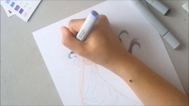 Evening Gown - Alcohol Based Marker Speedpaint ♡ iiKiui смотреть онлайн