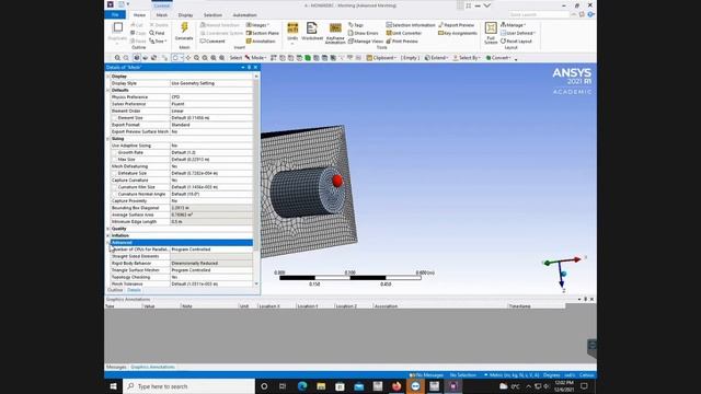 ANSYS DESIGN MESH FOR SIMPLE CUBE WITH CYLINDER PASSING THROUGH смотреть онлайн
