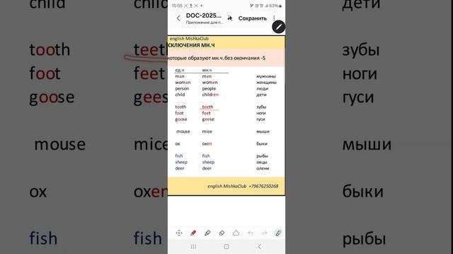 урок 5,английский 🇬🇧 ОГЭ⏰️грамматика, исключение мн.ч. существительных.УРОКИ ОНЛАЙН +79676250268✍