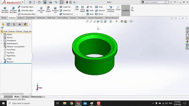 Solidworks Projects , NON Return Valve , Part 3 , 4 , 5 , Valve , Valve seat , Valve Stop смотреть онлайн