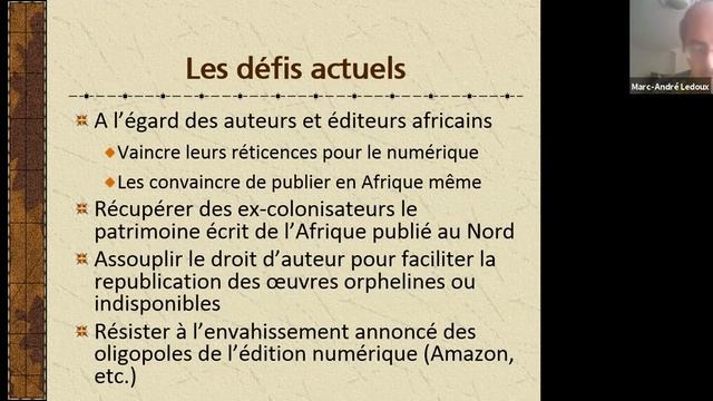L'édition numérique panafricaine: avancées et défis. Marc-André Ledoux смотреть онлайн