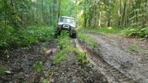 УАЗ на 33 колесах, испытание