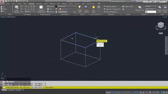Autocad How To Fillet Surrounding Edge Tutorial смотреть онлайн