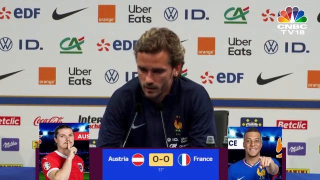 EURO 2024 LIVE: France Vs Austria Match LIVE Score | Euro 2024 Group E Match | Kylian Mbappe | N18G