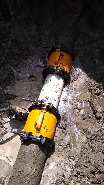 how to fix a pipe asbestos cement leaking..6 inch.. смотреть онлайн