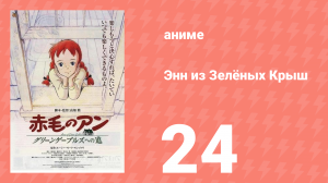 Энн из Зелёных Крыш 24 серия (аниме-сериал, 1979)
