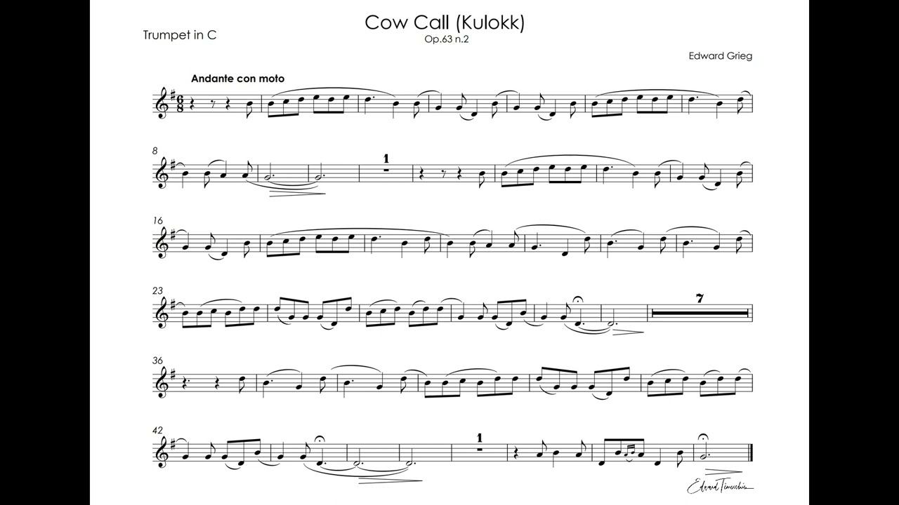 Edvard Grieg - Cow Call - Tine Thing Helseth trumpet C смотреть онлайн