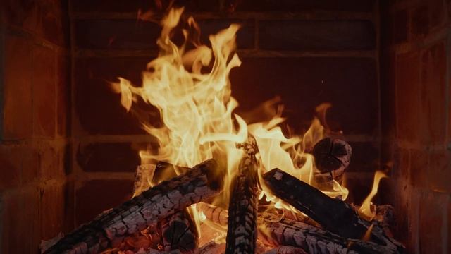 Успокаивающий отдых с камином и потрескивающими звуками огня. Музыка для души смотреть онлайн
