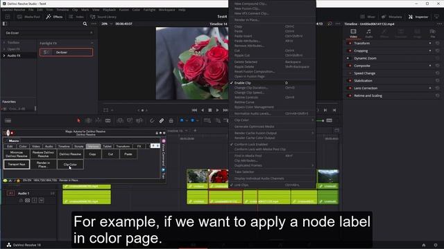 Let's create a new macro that Run a Context Menu in DaVinci Resolve смотреть онлайн