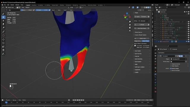Precision in Motion: Mastering Manual Weight Painting Without Armatures in Blender for VRChat смотреть онлайн