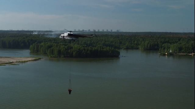 Пожары в Тюменской области. Съемка с квадрокоптера/Fires in the Tyumen region. Lake Andreevskoye