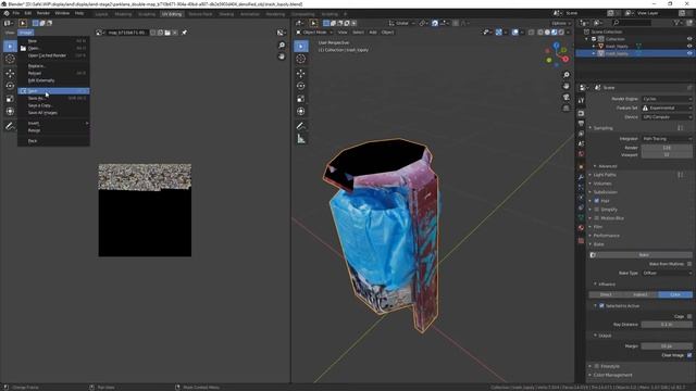 Blender Photogrammetry - Baking Texture to Lowpoly Mesh from Hipoly Model (3/3) смотреть онлайн