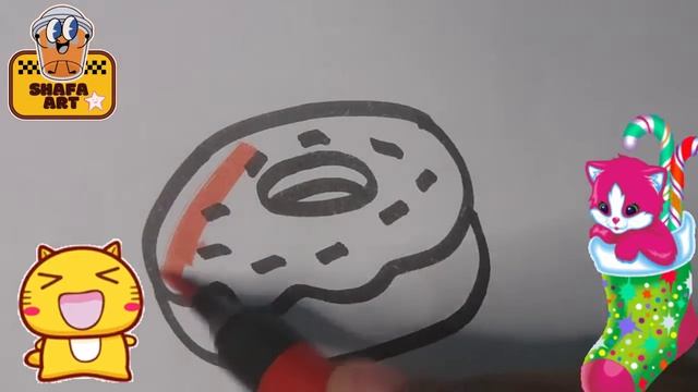 How To Draw Donuts?|Bolalar Uchun Donuts Chizish|Рисование пончиков для детей