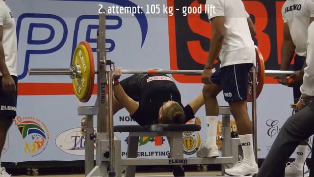Fanney Hauksdottir (ISL) 105 Kg - 2016 IPF World Women's RAW Bench Press Champion