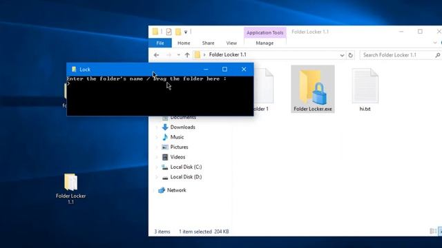 How to password protect folders with Batch program?