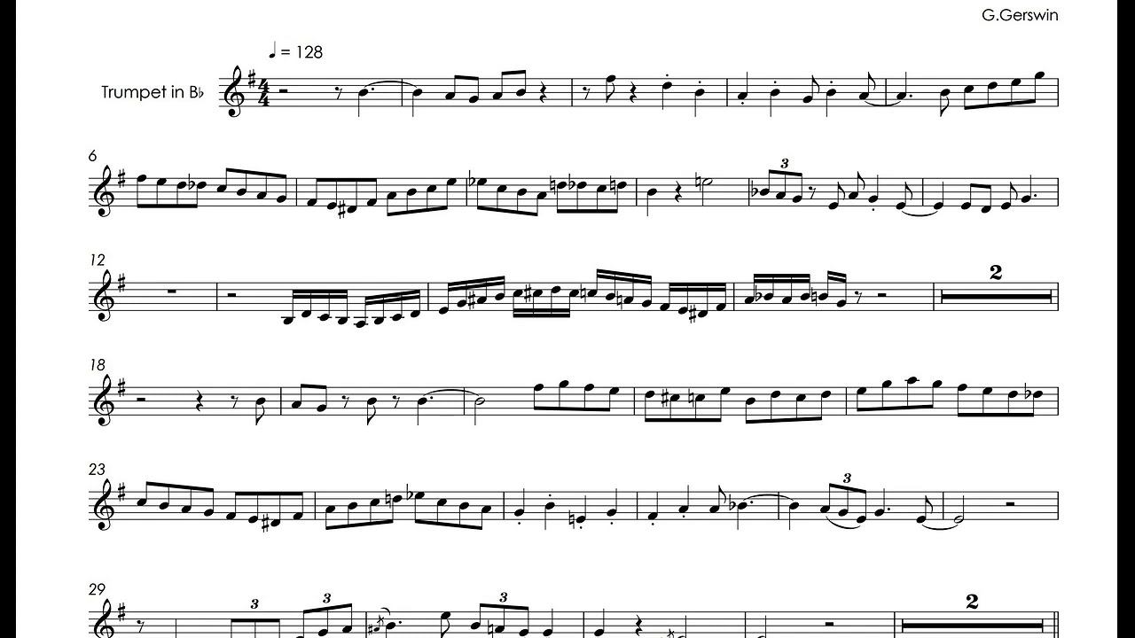 Summertime - Chet Baker - transcribed trumpet solo