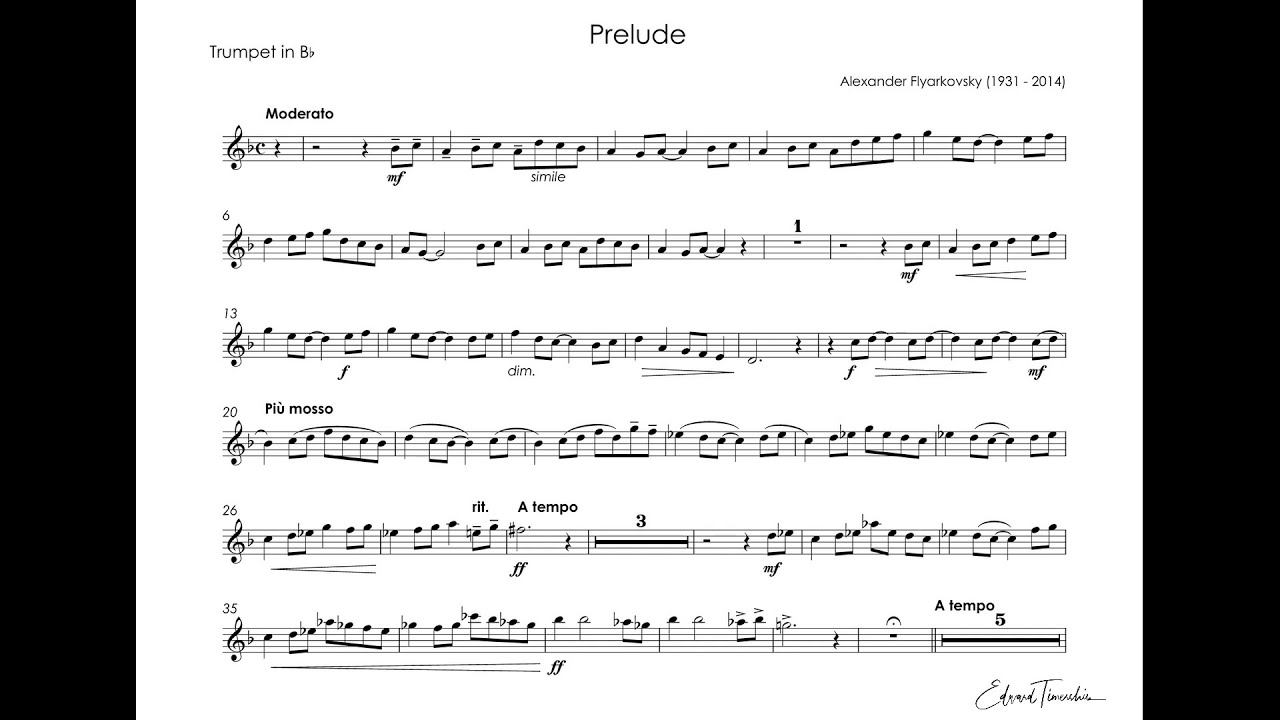 Flyarkovsky, Alexander - Two plays - Yuri Usov trumpet Bb смотреть онлайн