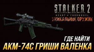 S.T.A.L.K.E.R. 2 - Как получить уникальный АКМ-74С Гриши Валенка