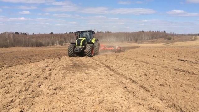 Предпосевная подготовка почвы AXION 940 + CROSSLAND 4600 смотреть онлайн