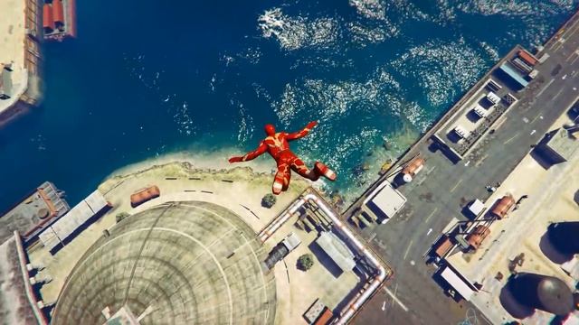 CARS and SPIDER-MAN with Superheroes Сhallenge on ramps MINI-CARS GTA V Mods смотреть онлайн