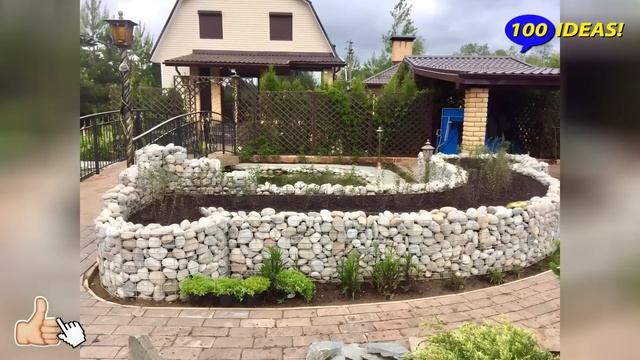 Beautiful garden decor using natural "materials": wood, stone, water, flowers! смотреть онлайн