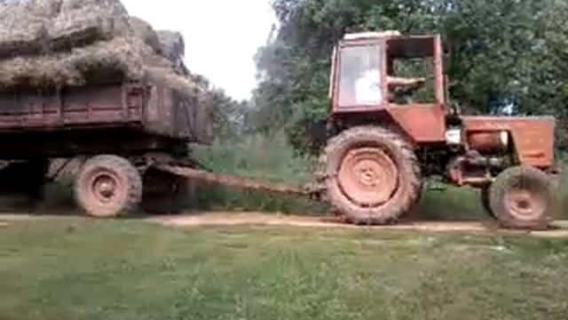 Трактор Т 25 с прицепом сена 2птс-4 смотреть онлайн