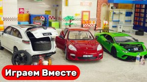 Машинки мультики 🚗  3 гоночные машинки + мощный грузовик на пульте управления ! 🚛