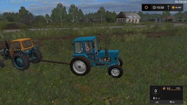 ДЕДУШКА НА UMZ ЗАСТРЯЛ В ГРЯЗИ - FARMING SIMULATOR 17