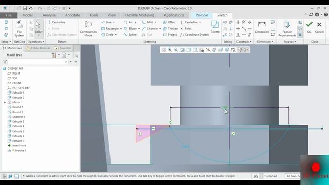 How to create embroidery hoop model in PTC Creo смотреть онлайн