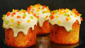 Творожный КУЛИЧ без ДРОЖЖЕЙ за 1 час вместе с выпечкой и глазурь за 1 минуту. Пасха 2025