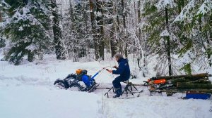 как не надо делать мотоблок на гусеничном ходу! вывожу дрова, приготовил мясо, планы на будущее!!