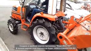 Минитрактор «KUBOTA» GT-3. Работа фрезы.