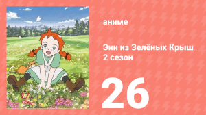 Здравствуй, Энн! Что было до Зелёных Крыш 26 серия (аниме-сериал, 2009)