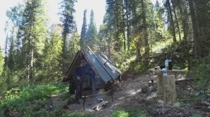 В ЛЕСНОЙ ИЗБЕ КАК ДОМА. ЖИЗНЬ И БЫТ В ТАЙГЕ. ГОТОВЛЮ ИЗБУ К ЗИМЕ. ОТМЕЧАЮ НОВОСЕЛЬЕ.