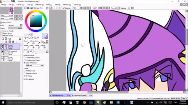 SpeedArt - Dark Magician Fanart (Paint Tool Sai, Wacom Intuos Draw Tablet) смотреть онлайн